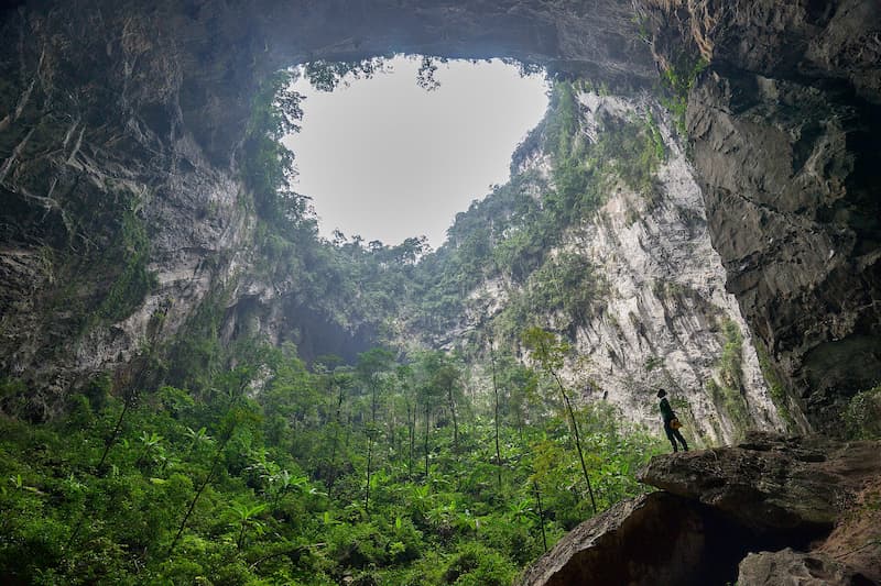 Massive doline in Son Doong Cave, Phong Nha-Ke Bang, Vietnam